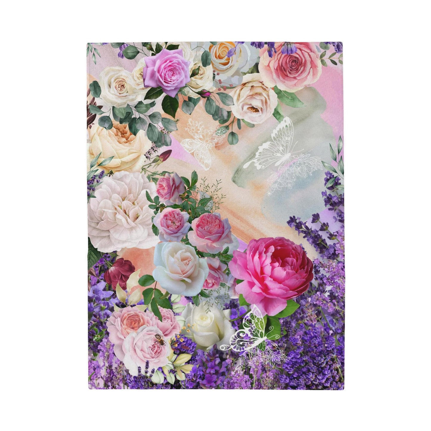 Blanket - Roses and Butterflies