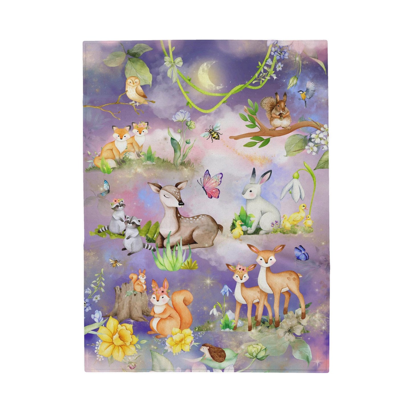 Kids Blanket - Enchanted Woodland Friends