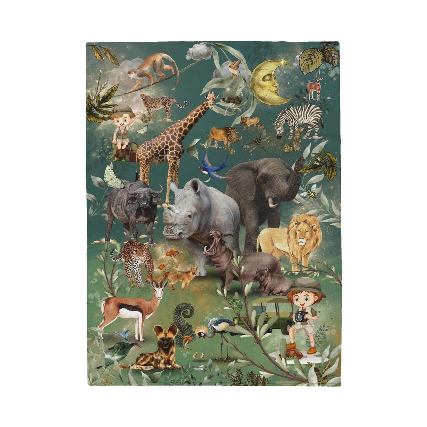 Kids Blanket - Little Explorer Safari