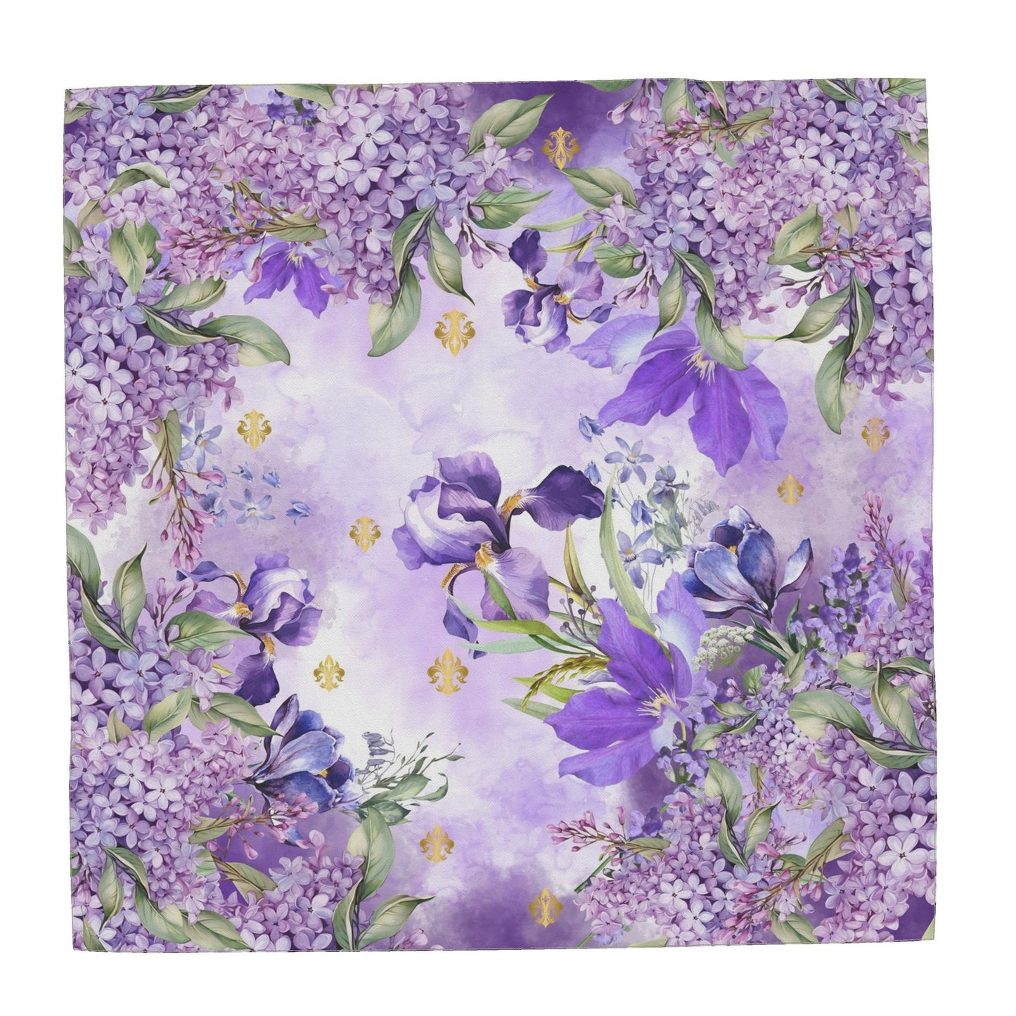 Scarf Wrap - Majestic Lilac & Fleur-de-Lis