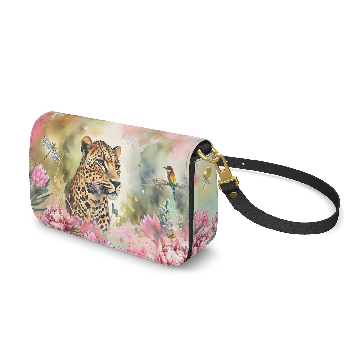 Crossbody Flap Bag - The Sovereign Leopard’s Garden