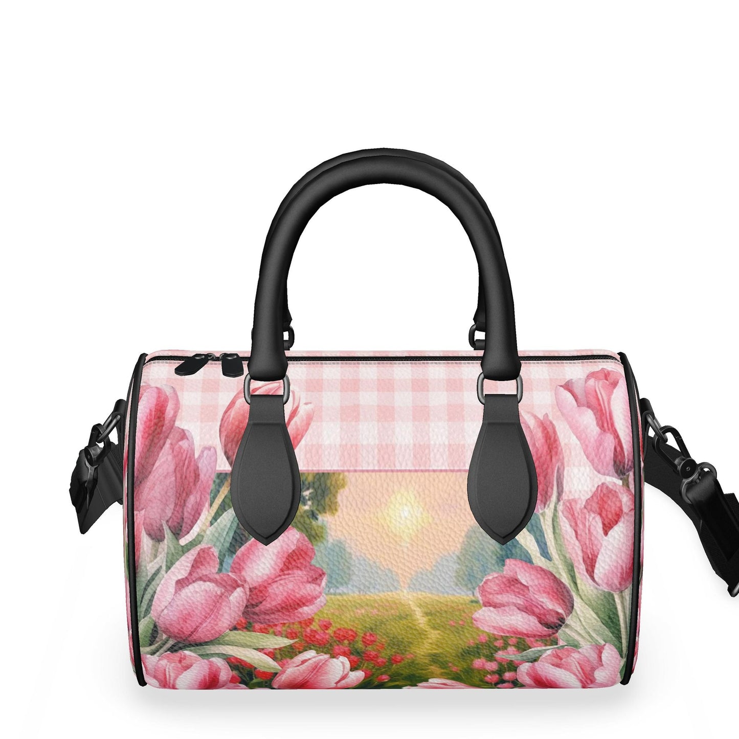 Mini Denbigh duffeltas - Romantic Tulips & Countryside Sunset