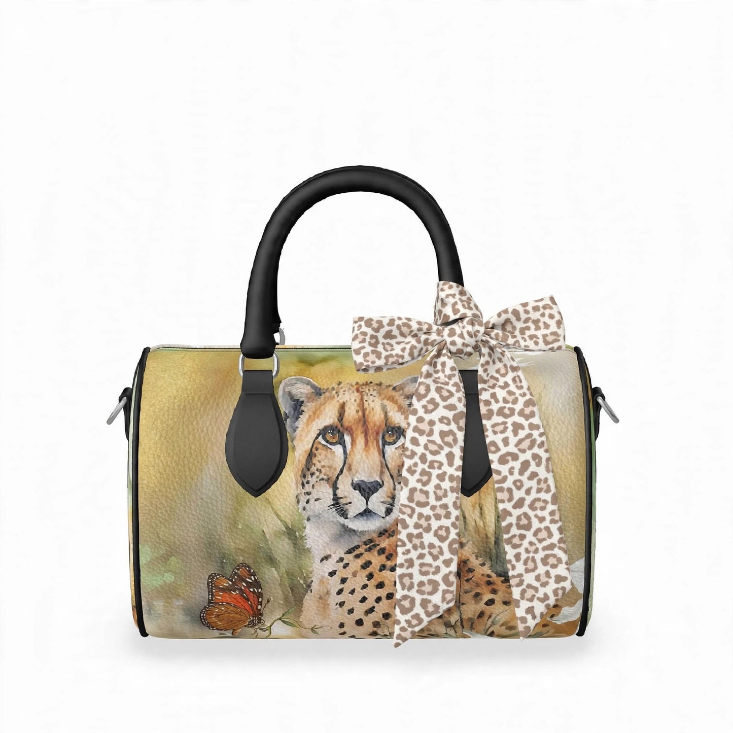 Handbag Scarf - Untamed Serengeti Leopard Silk Twilly