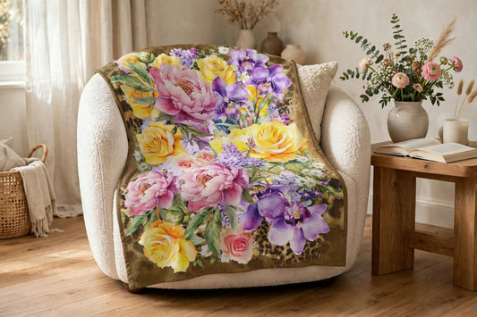 Blanket - Royal Garden Peony & Golden Rose