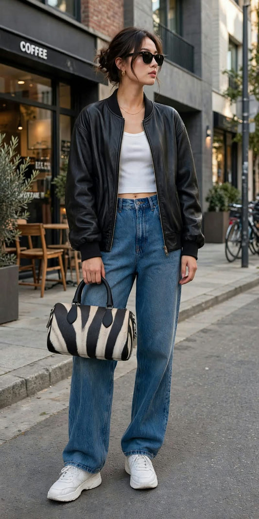 Mini Denbigh Duffle bag - Monochrome Savannah