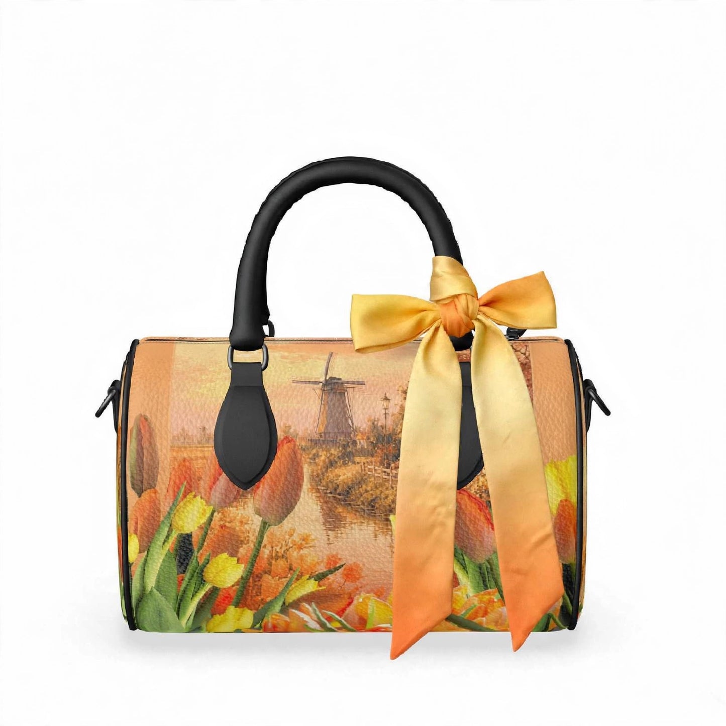 Handbag Scarf - Solar Solstice Amber Silk Twilly