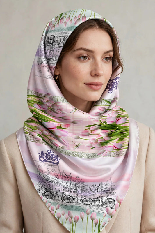 Scarf Wrap - Promenade & Blossom Symphony