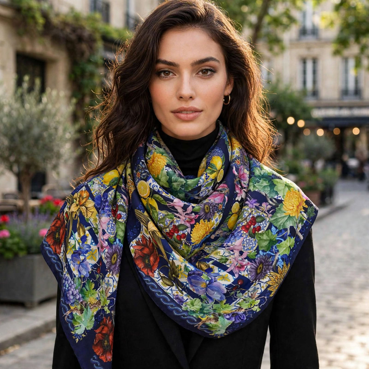 shawl - Sicilian Tile & Botanical Mosaic
